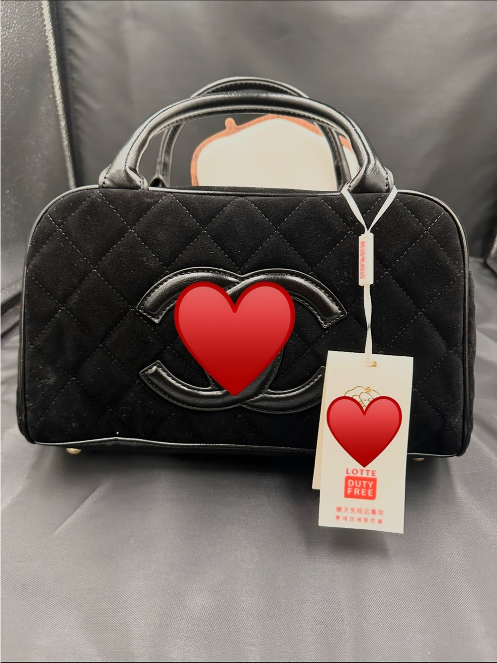 Black Quilted Top-Handle Women's Bag